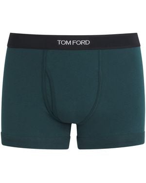 Tom Ford Stretch-Cotton Boxer Briefs - Green