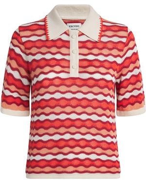 Escvdo Cotton Mullu Polo Shirt - Red