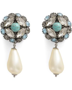 Dolce & Gabbana Embellished Clip-On Earrings - Multicolour