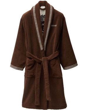 Versace Cotton Medusa Robe - Brown