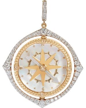 Annoushka And Diamond Mythology Spinning Compass Pendant - Metallic