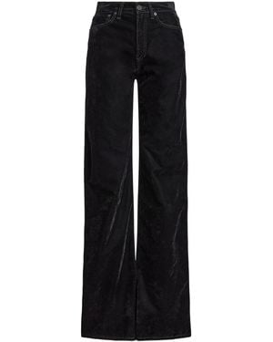 Ralph Lauren Flocked Mae Wide-Leg Jeans - Black
