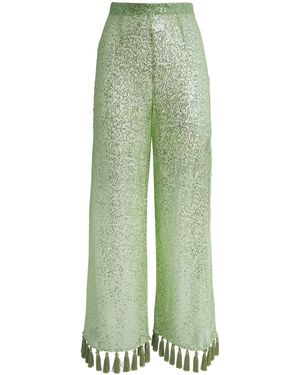 Taller Marmo Sequin Cala Escondida Pants - Green