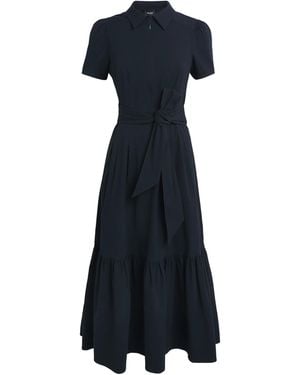 ME+EM Stretch-Cotton Fitted Midi Dress - Blue