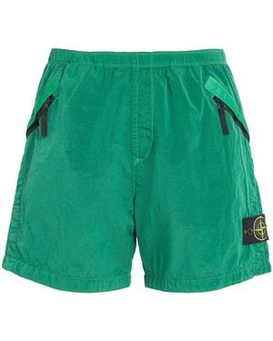 Stone Island Nylon Bermuda Shorts - Green