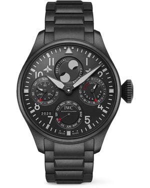 IWC Schaffhausen Ceratanium Big Pilot's Perpetual Calendar Top Gun Watch - Grey