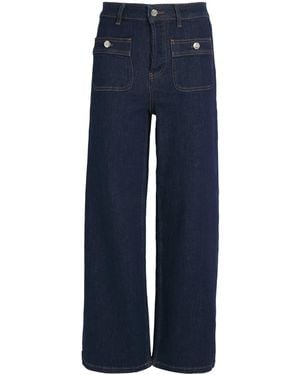 Maje High-Rise Straight Jeans - Blue