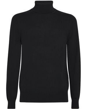 Sandro Wool Rollneck Jumper - Black
