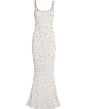Clio Peppiatt Bridal Crystal Gown - White