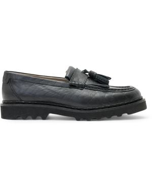 AllSaints Leather Skiff Loafers - Black