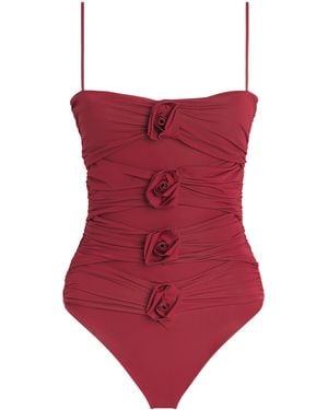 Maygel Coronel Roses Torres Swimsuit - Red