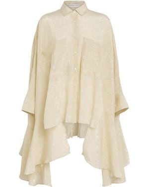 Palmer//Harding Silk Voile Trace Shirt - Natural