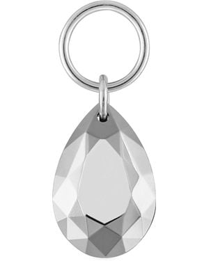 Maria Tash Faceted Pear Single Charm - White