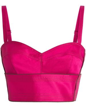 Tory Burch Silk Dupioni Bra Top - Pink