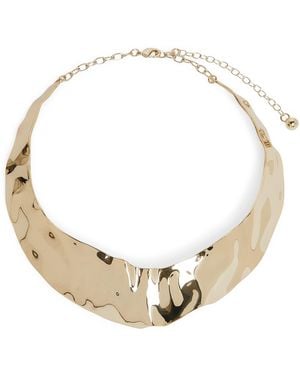 Marina Rinaldi Hammered Choker - Metallic