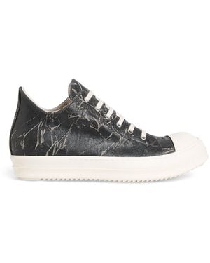 Rick Owens Drkshdw Megacrust Denim Classic Low-Top Sneakers - Black