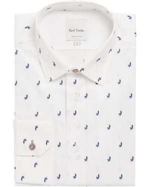 Paul Smith Butterfly Print Tailored-Fit Shirt - White