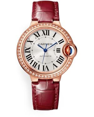 Cartier Rose And Diamond Ballon Bleu De Watch - Red