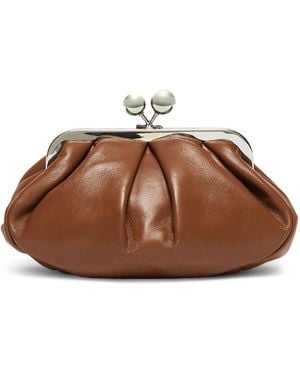 Weekend by Maxmara Small Leather Pasticcino Clutch Bag - Brown