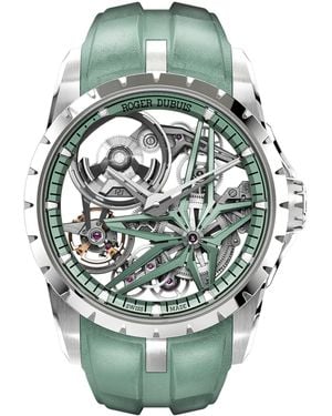 Roger Dubuis Platinum Excalibur Monobalancier Watch - Green