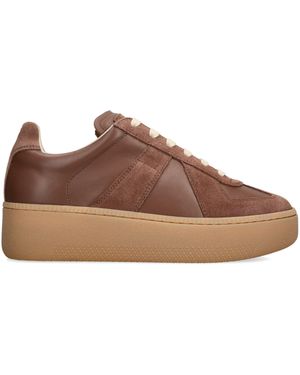 Maison Margiela Leather Chunky Replica Trainers - Brown