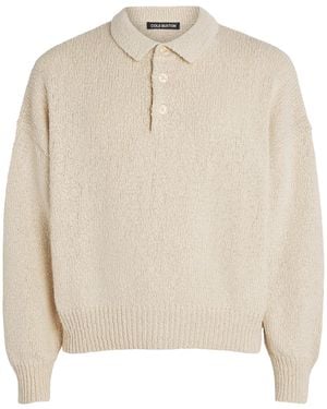 Cole Buxton Cotton Beach Polo Jumper - Natural