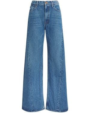 Mother Snacks! The Lemon Twist Curved Seam Jeans - Blue