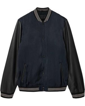 AllSaints Taishi Varsity Bomber Jacket - Blue