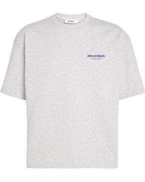 About Blank Cotton Back Emblem T-Shirt - White