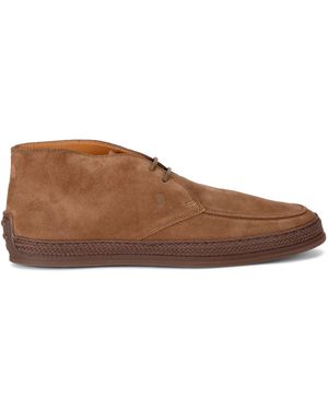 Tod's Suede Gomma Desert Boots - Brown