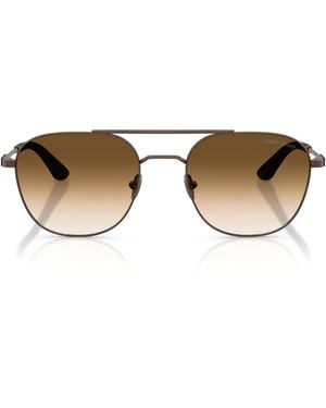 Giorgio Armani Metal Rectangle Sunglasses - Brown