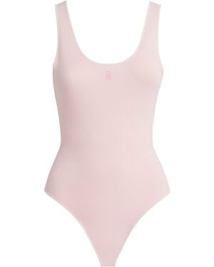 Sandro Knit Scoop-Neck Bodysuit - Pink