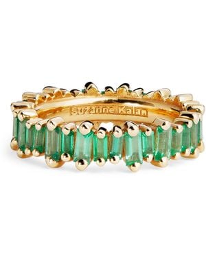 Suzanne Kalan And Emerald Bold Eternity Ring - Yellow