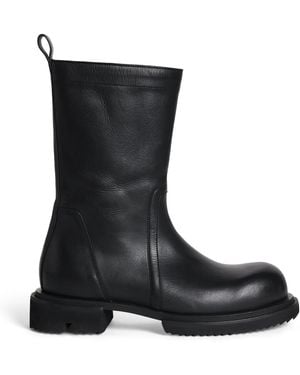 Rick Owens Leather Creeper Gabe Boots - Black