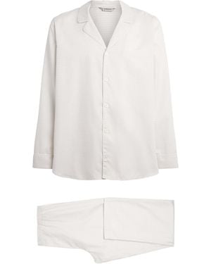 Zimmerli of Switzerland Luxury Jacquard Pyjama Set - White