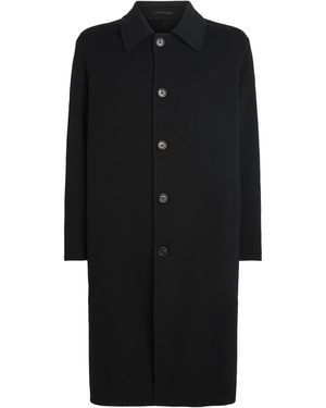 MM6 by Maison Margiela Wool Overcoat - Black