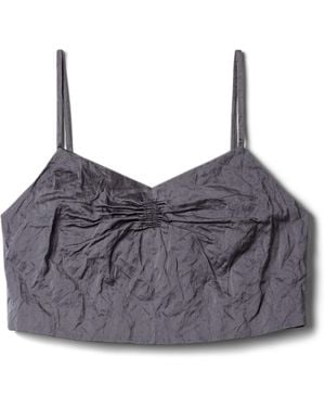 Miu Miu Duchesse Gathered Top - Grey