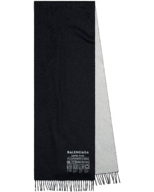 Balenciaga Cashmere-Wool Scarf - Black
