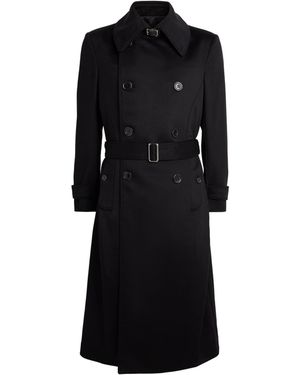 Alan Scott Cashmere-Blend Trench Coat - Black