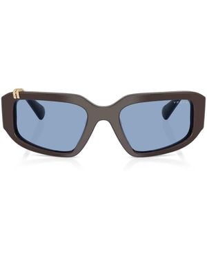 Vogue Rhinestone Irregular Sunglasses - Blue