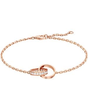 Cartier And Diamond Love Chain Bracelet - Natural