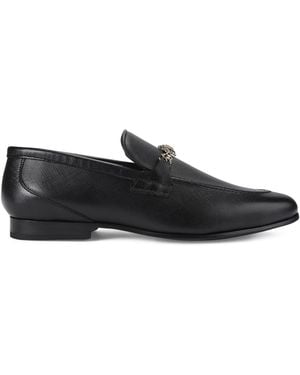 Kurt Geiger Grained Leather Alton Loafers - Black