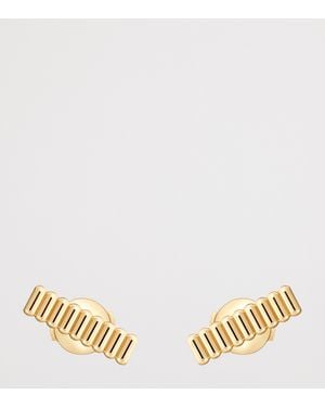 Boucheron Quatre Grosgrain Stud Earrings - Metallic