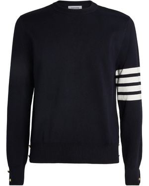 Thom Browne 4-Bar Stripe Jumper - Blue