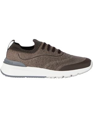 Brunello Cucinelli Knitted Sneakers - Brown