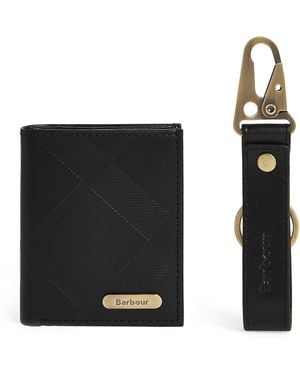 Barbour Leather Brunton Wallet And Cardholder Gift Set - Black