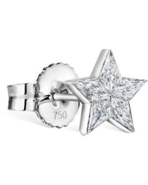 Maria Tash Invisible Set Diamond Star Stud Earring - White