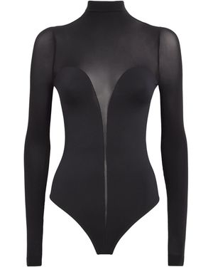 Wolford High-Neck Bustier Bodysuit - Black