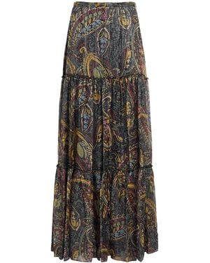 Etro Silk-Blend Paisley Maxi Skirt - Multicolor