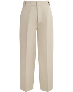 Ami Paris Cotton Baggy Trousers - Natural